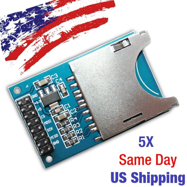 SD Card Read/Write Module for Arduino Reader/Writer AVR ARM MCU PIC USA! 5PCS