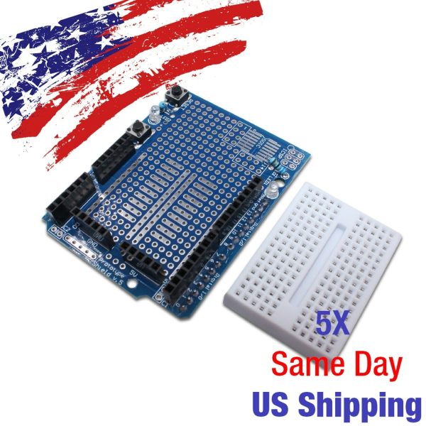 Arduino Uno Prototype Expansion Shield Module Breadboard ProtoShield USA! 5PCS