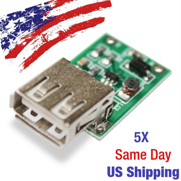 USB Type A 5V 600mA Charger Module 0.9V-5V DC-DC Converter Boost Step Up 5PCS