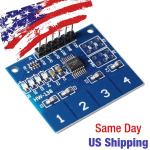 Capacitive Touch Pad Switch Control Module 4 Button 4-Way Channel TTP224 US SHIP
